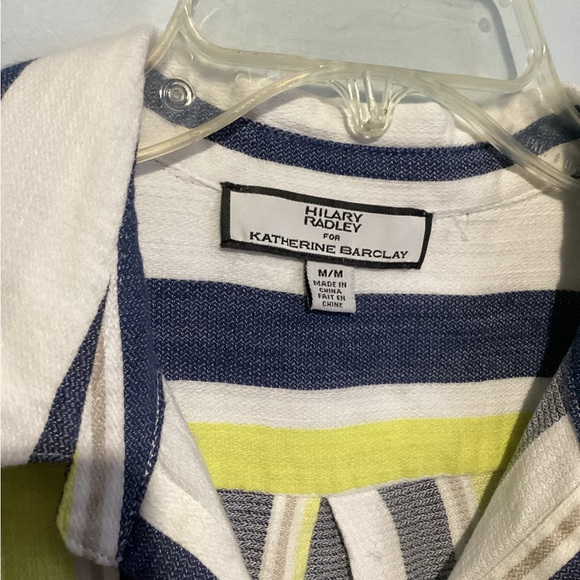Hilary Radley For Katherine Barkley women’s Medium Striped Button Down - Picture 4 of 11